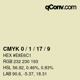 Color code: CMYK 0 / 1 / 17 / 9 | qconv.com