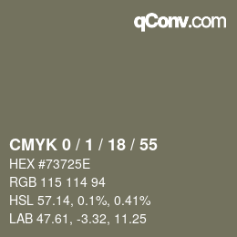 Color code: CMYK 0 / 1 / 18 / 55 | qconv.com