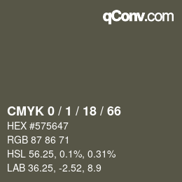 Color code: CMYK 0 / 1 / 18 / 66 | qconv.com