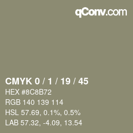 Color code: CMYK 0 / 1 / 19 / 45 | qconv.com