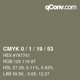 Color code: CMYK 0 / 1 / 19 / 53 | qconv.com