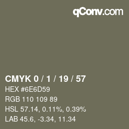 Color code: CMYK 0 / 1 / 19 / 57 | qconv.com