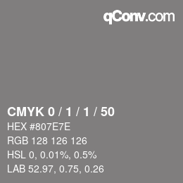 Color code: CMYK 0 / 1 / 1 / 50 | qconv.com