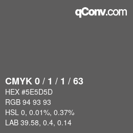 Código de color: CMYK 0 / 1 / 1 / 63 | qconv.com