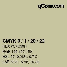 Color code: CMYK 0 / 1 / 20 / 22 | qconv.com
