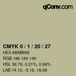 Color code: CMYK 0 / 1 / 20 / 27 | qconv.com