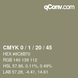 Color code: CMYK 0 / 1 / 20 / 45 | qconv.com