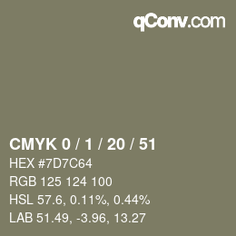 Color code: CMYK 0 / 1 / 20 / 51 | qconv.com