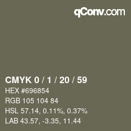 颜色代码: CMYK 0 / 1 / 20 / 59 | qconv.com