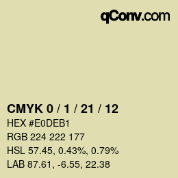 Color code: CMYK 0 / 1 / 21 / 12 | qconv.com