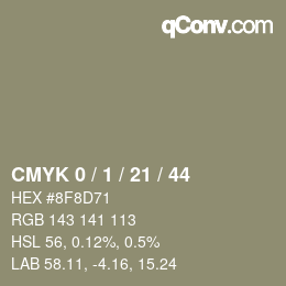 Color code: CMYK 0 / 1 / 21 / 44 | qconv.com