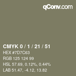 颜色代码: CMYK 0 / 1 / 21 / 51 | qconv.com