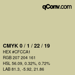 Color code: CMYK 0 / 1 / 22 / 19 | qconv.com