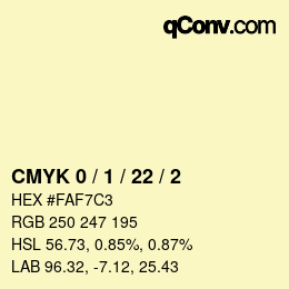 Color code: CMYK 0 / 1 / 22 / 2 | qconv.com