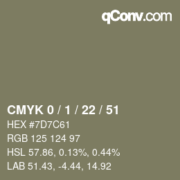 Color code: CMYK 0 / 1 / 22 / 51 | qconv.com