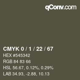 Color code: CMYK 0 / 1 / 22 / 67 | qconv.com