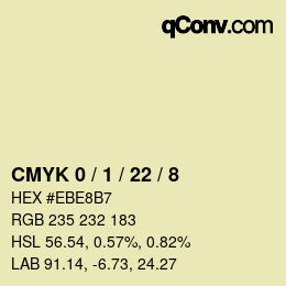 Color code: CMYK 0 / 1 / 22 / 8 | qconv.com