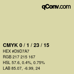 カラーコード: CMYK 0 / 1 / 23 / 15 | qconv.com