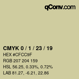 颜色代码: CMYK 0 / 1 / 23 / 19 | qconv.com