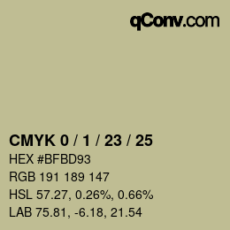 Color code: CMYK 0 / 1 / 23 / 25 | qconv.com