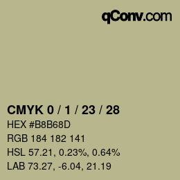 カラーコード: CMYK 0 / 1 / 23 / 28 | qconv.com
