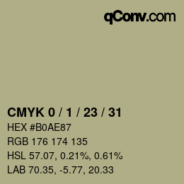 カラーコード: CMYK 0 / 1 / 23 / 31 | qconv.com