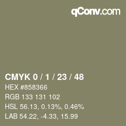 Color code: CMYK 0 / 1 / 23 / 48 | qconv.com