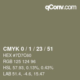 Color code: CMYK 0 / 1 / 23 / 51 | qconv.com