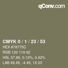 Color code: CMYK 0 / 1 / 23 / 53 | qconv.com