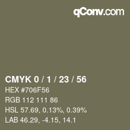 Color code: CMYK 0 / 1 / 23 / 56 | qconv.com