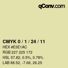 カラーコード: CMYK 0 / 1 / 24 / 11 | qconv.com