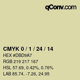 カラーコード: CMYK 0 / 1 / 24 / 14 | qconv.com