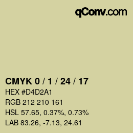 カラーコード: CMYK 0 / 1 / 24 / 17 | qconv.com