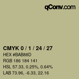 カラーコード: CMYK 0 / 1 / 24 / 27 | qconv.com