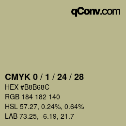 Farbcode: CMYK 0 / 1 / 24 / 28 | qconv.com