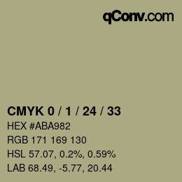 カラーコード: CMYK 0 / 1 / 24 / 33 | qconv.com