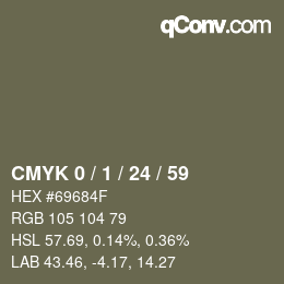 Farbcode: CMYK 0 / 1 / 24 / 59 | qconv.com