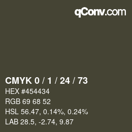 Color code: CMYK 0 / 1 / 24 / 73 | qconv.com