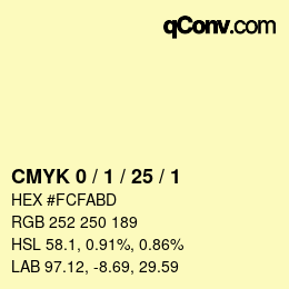 Color code: CMYK 0 / 1 / 25 / 1 | qconv.com