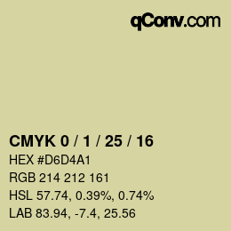 カラーコード: CMYK 0 / 1 / 25 / 16 | qconv.com