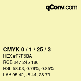 Color code: CMYK 0 / 1 / 25 / 3 | qconv.com