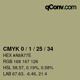 颜色代码: CMYK 0 / 1 / 25 / 34 | qconv.com