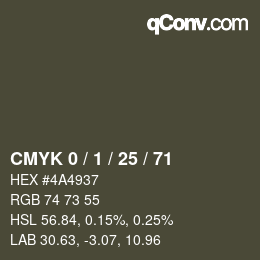 Color code: CMYK 0 / 1 / 25 / 71 | qconv.com