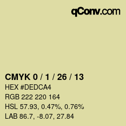 Color code: CMYK 0 / 1 / 26 / 13 | qconv.com