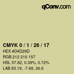 カラーコード: CMYK 0 / 1 / 26 / 17 | qconv.com