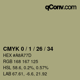 カラーコード: CMYK 0 / 1 / 26 / 34 | qconv.com