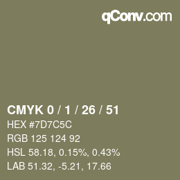 Color code: CMYK 0 / 1 / 26 / 51 | qconv.com