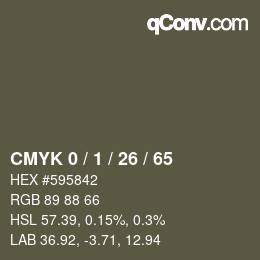 Color code: CMYK 0 / 1 / 26 / 65 | qconv.com