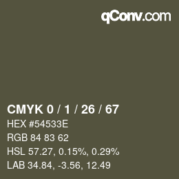 颜色代码: CMYK 0 / 1 / 26 / 67 | qconv.com