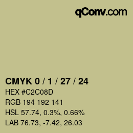 Color code: CMYK 0 / 1 / 27 / 24 | qconv.com